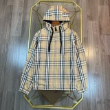 【限定】 バーバリー 激安偽物 クラシックグレーの大チェック柄リバーシブルキャップジャケット