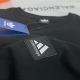 超奇跡の入荷☆ バレンシアガ スーパーコピー &adidas®2024新しい偽の丸首の衛衣