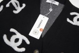 高品質 シャネル n級品 Vネッククラシックフルプリントロゴニットカーディガン