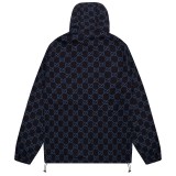 追跡付 グッチ 偽物通販 フルプリントダブルGキャップジップジャケット