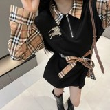 高品質 バーバリー スーパーコピー定番チェックポロシャツワンピース