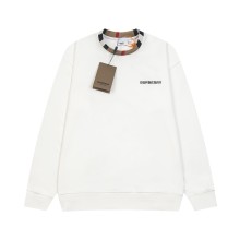 累積売上総額第１位！バーバリー 偽物通販 パッチワークチェック刺繍ラウンドネックパーカー