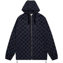 追跡付 グッチ 偽物通販 フルプリントダブルGキャップジップジャケット