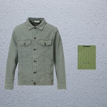 【話題商品！】グッチ n級品 フルプリントの古着デニムコート