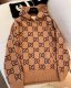 超奇跡の入荷☆ グッチ コピー の秋冬の新作ファッションブランドの刺繍がいっぱい入っている連帽ジャカードウールニットセーター