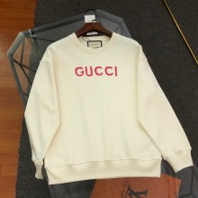 超奇跡の入荷☆ グッチ 激安通販 2024秋冬新作ゴールドクラシック刺繍ロゴラウンドネックパーカー2色