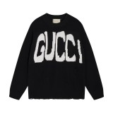 日本未入荷 グッチ 激安通販  前後アルファベットロゴラウンドネックウールニットセーター