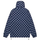 新作 グッチ 激安通販 フルプリントダブルGキャップジップジャケット