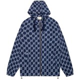 新作 グッチ 激安通販 フルプリントダブルGキャップジップジャケット