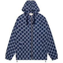 新作 グッチ 激安通販 フルプリントダブルGキャップジップジャケット