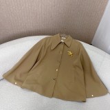 入手困難 セリーヌ 激安通販 開襟カーキのマント風トレンチコート