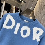大人気 ディオール 激安通販 ジャカードアルファベットタオル刺繍ヘッダー丸首セーター