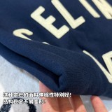 新作 セリーヌ コピー アルファベットロゴ刺繍ラウンドネックの衛衣