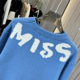 大人気 ディオール 激安通販 ジャカードアルファベットタオル刺繍ヘッダー丸首セーター