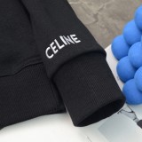 稀少  セリーヌ スーパーコピー 刺繍ロゴラウンドネックパーカー