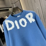 大人気 ディオール 激安通販 ジャカードアルファベットタオル刺繍ヘッダー丸首セーター