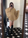 入手困難 セリーヌ 激安通販 開襟カーキのマント風トレンチコート