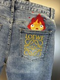 一目惚れ♪ ロエベ 偽物通販 24 ssアルファベット刺繍コーナー同期新品重工業水洗ジーンズ