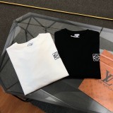 日本未入荷 ロエベ 激安通販 2024秋冬新作ゴールド刺繍ロゴラウンドネックパーカー2色