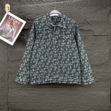 超奇跡の入荷☆ クロムハーツ 激安通販 2024新作ジャカード満印ロゴカップル水洗デニムジャケット