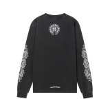 使い勝手良し クロムハーツ スーパーコピー 丸首水洗プリント長袖Tシャツ