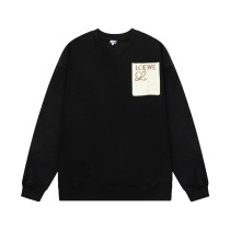 新作 ロエベ 激安偽物 パッチワークポケットロゴ刺繍丸首衛衣