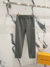 日本未入荷 ディオール 偽物通販 の前後にシルバーのアルファベットのシンプルな刺繍🪡LOGOロゴ長ズボン