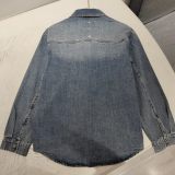 大人気 クロムハーツ 激安偽物 24 F/wスタッズ付き重金属クロスデニムシャツジャケット