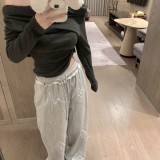 【話題商品！】クロムハーツ  コピーおすすめ 十字架に墨をかけたカジュアルパンツ