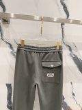 日本未入荷 ディオール 偽物通販 の前後にシルバーのアルファベットのシンプルな刺繍🪡LOGOロゴ長ズボン