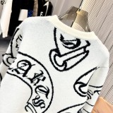 日本未入荷 クロムハーツ n級品 ジャカードヘッダー丸首セーター