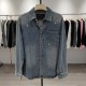 大人気 クロムハーツ 激安偽物 24 F/wスタッズ付き重金属クロスデニムシャツジャケット