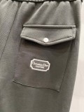 日本未入荷 ディオール 偽物通販 の前後にシルバーのアルファベットのシンプルな刺繍🪡LOGOロゴ長ズボン