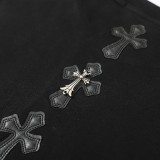 入手困難 クロムハーツ 激安偽物 刺繍にカスタム金具を施した高品質コットン丸首長袖衛衣3色