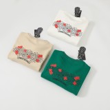 ★超人気 クロムハーツ 激安通販 布を貼って刺繍する純綿丸首長袖衛衣3色