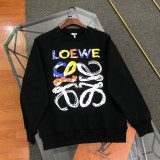 ★超人気 ロエベ 偽物通販 2024秋冬新作プリントロゴラウンドネックパーカー2色
