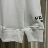 日本未入荷  プラダ 偽物通販 2024秋冬新作メタル三角標刺繍ラウンドネックパーカー下着