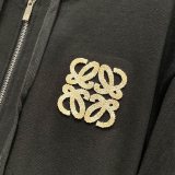 入手困難 ロエベ 偽物通販 胸と後ろの立体植毛歯ブラシ刺繍420 g毛輪純綿衛衣ファスナーコート