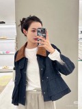 使い勝手良し ロエベ スーパーコピー アッパーコーデュロイネックデニムジャケット