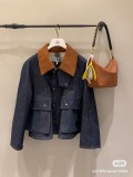 使い勝手良し ロエベ スーパーコピー アッパーコーデュロイネックデニムジャケット