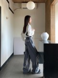 【限定】ロエベ スーパーコピー 刺繍アルファベットブレザーワイドパンツ
