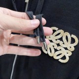 入手困難 ロエベ 偽物通販 胸と後ろの立体植毛歯ブラシ刺繍420 g毛輪純綿衛衣ファスナーコート