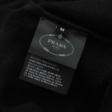 追跡付 プラダ コピー 2024秋冬新作三角鉄製刺繍ラウンドネックスポーツ百合男女同型ペアルック衛衣2色