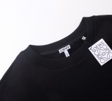 【限定】 ロエベ  激安偽物 ピンク蛍光刺繍ラウンドネックパーカー