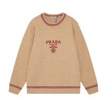 高品質 プラダ スーパーコピー 三角ロゴアルファベットクルーネックウールニットセーター