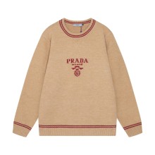 高品質 プラダ スーパーコピー 三角ロゴアルファベットクルーネックウールニットセーター