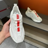 超奇跡の入荷 ☆プラダ 偽物通販 メンズバンドレザーカジュアルスニーカー