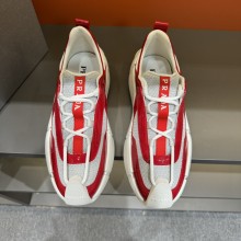 追跡付 プラダ 激安偽物 メンズバンドレザーカジュアルスニーカー