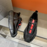 使い勝手良し プラダ 激安通販 メンズバンドレザーカジュアルスニーカー