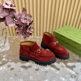 追跡付 グッチ n級品 サドルボタンハイカットカジュアルショートブーツ